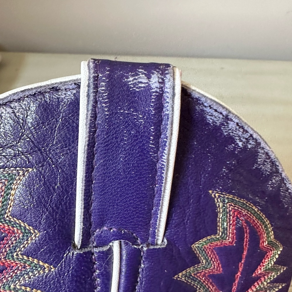 Justin Boots Purple and Brown Women's Cowboy Boots - Picture 16 of 16